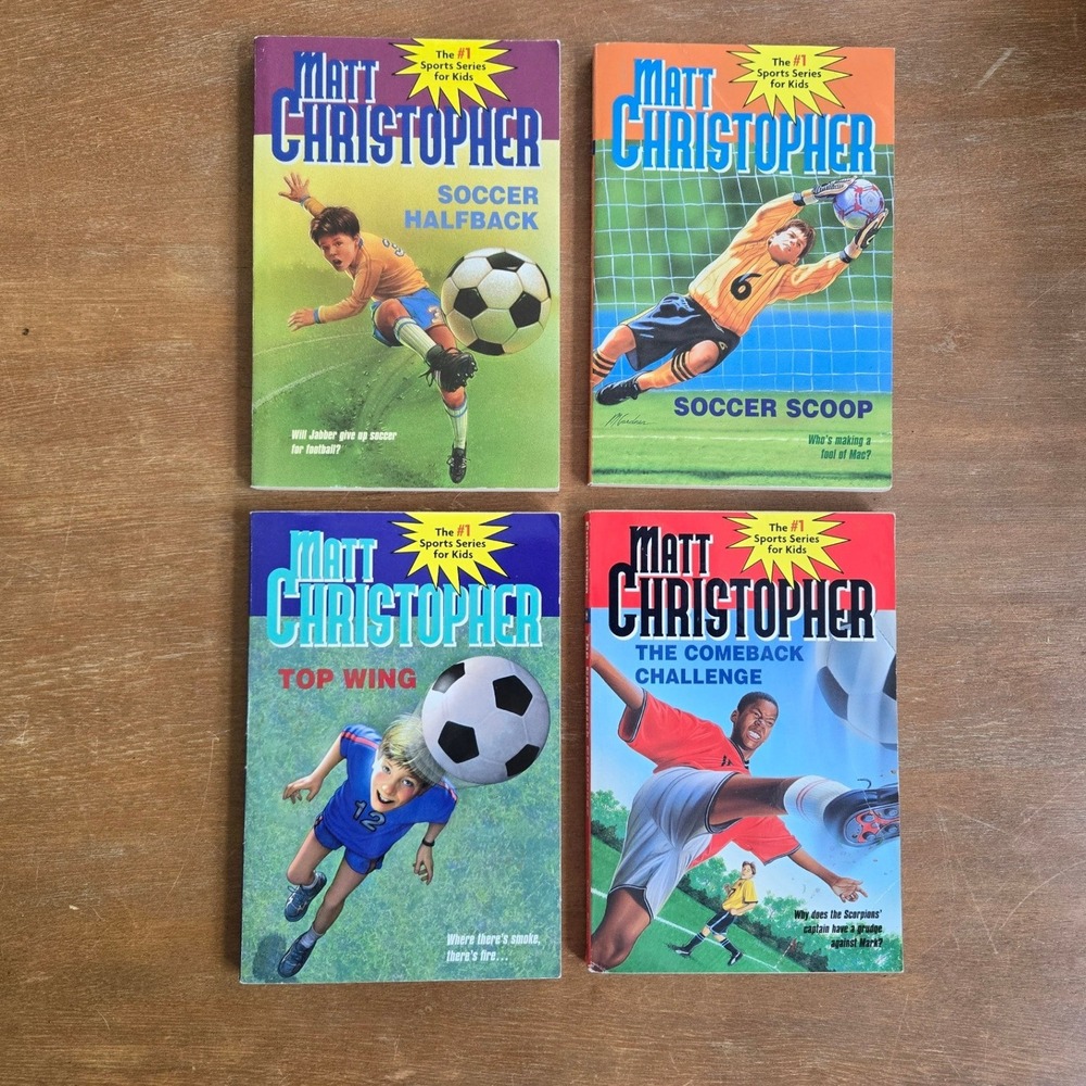 Matt Christopher Soccer Books Kids Lot of 4 Paperback Book Sports Series